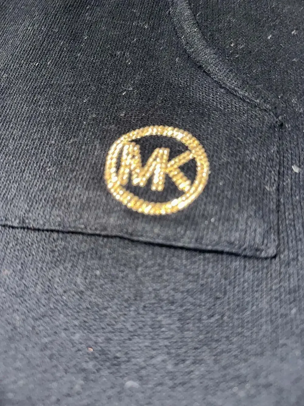 Michael Kors Women's Black V-Neck Long Sleeve Hooded Sweatshirt Size 2XL